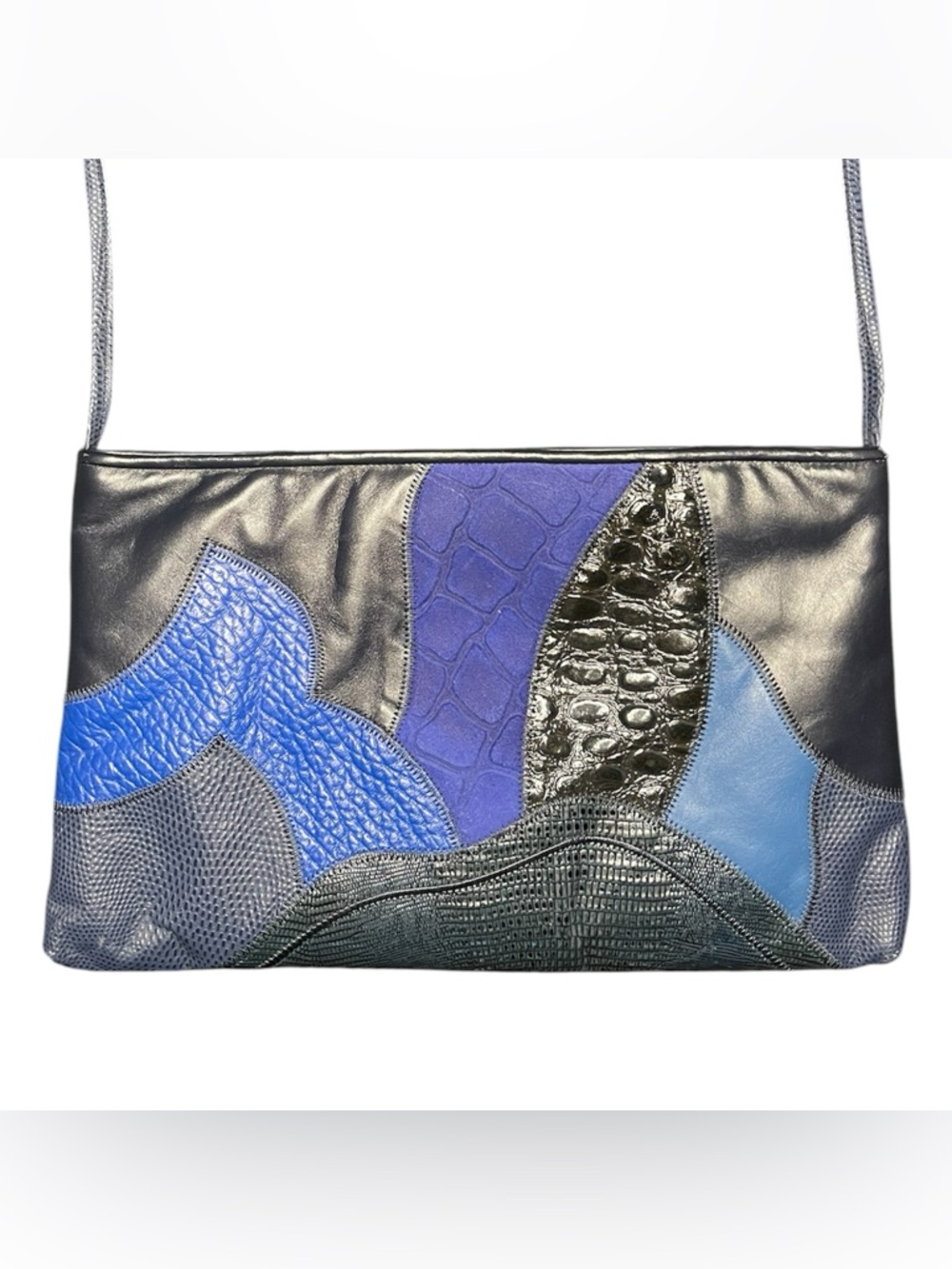 Vintage Leather Patchwork Clutch - Picture 3 of 5
